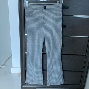 Zara plaid flare pants